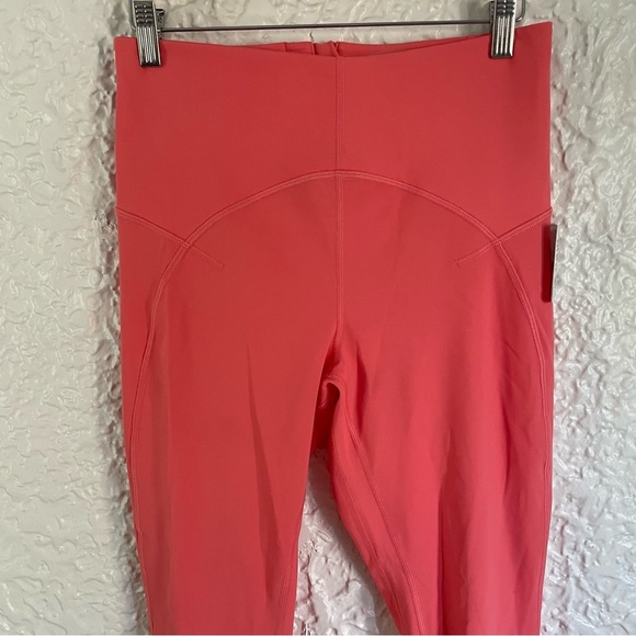 NWT Lululemon Back-Zip High-Rise Paddle Tight Leggings 28" Sz 10 Raspberry Cream - Picture 3 of 8